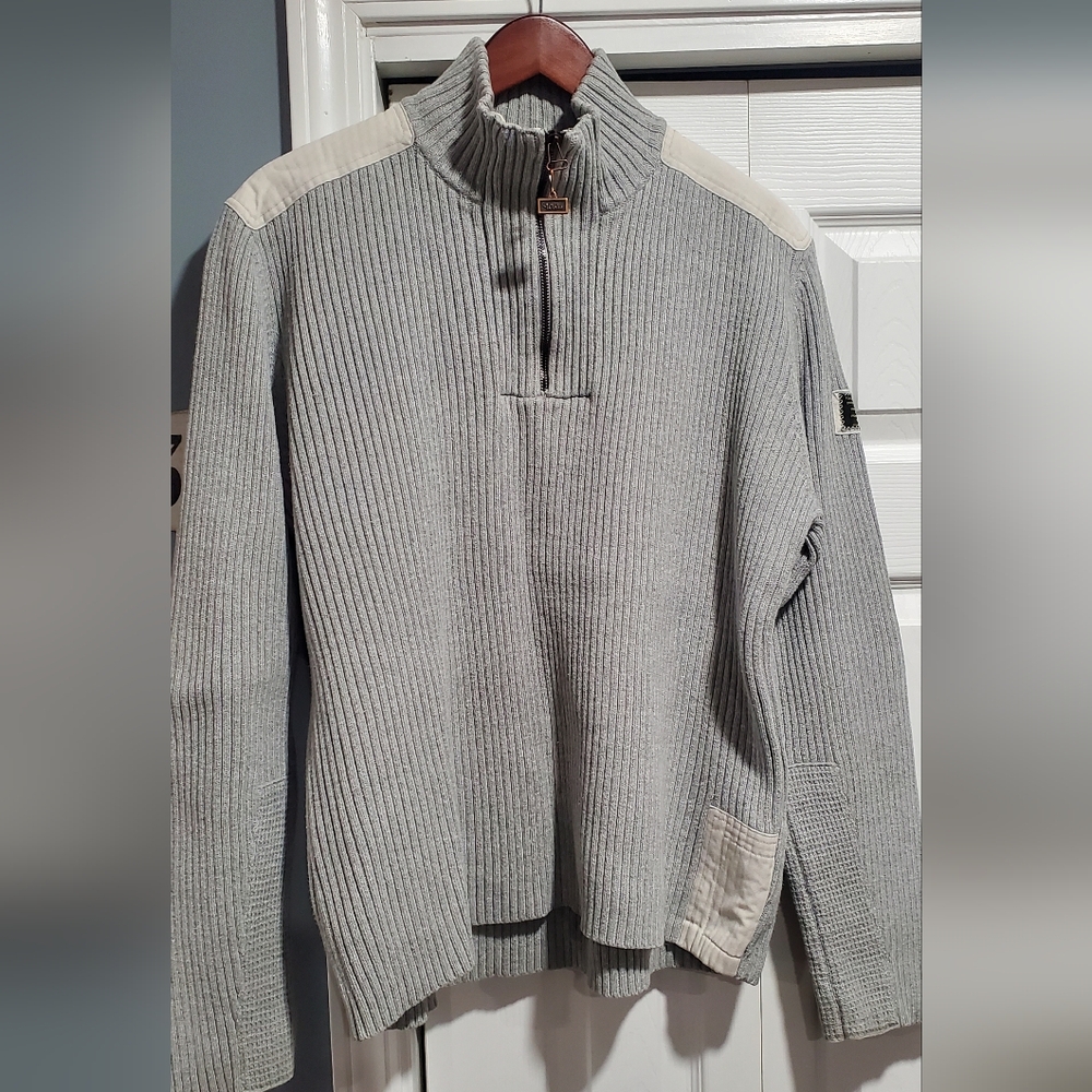 Polo Half-Zip Cable Sweater